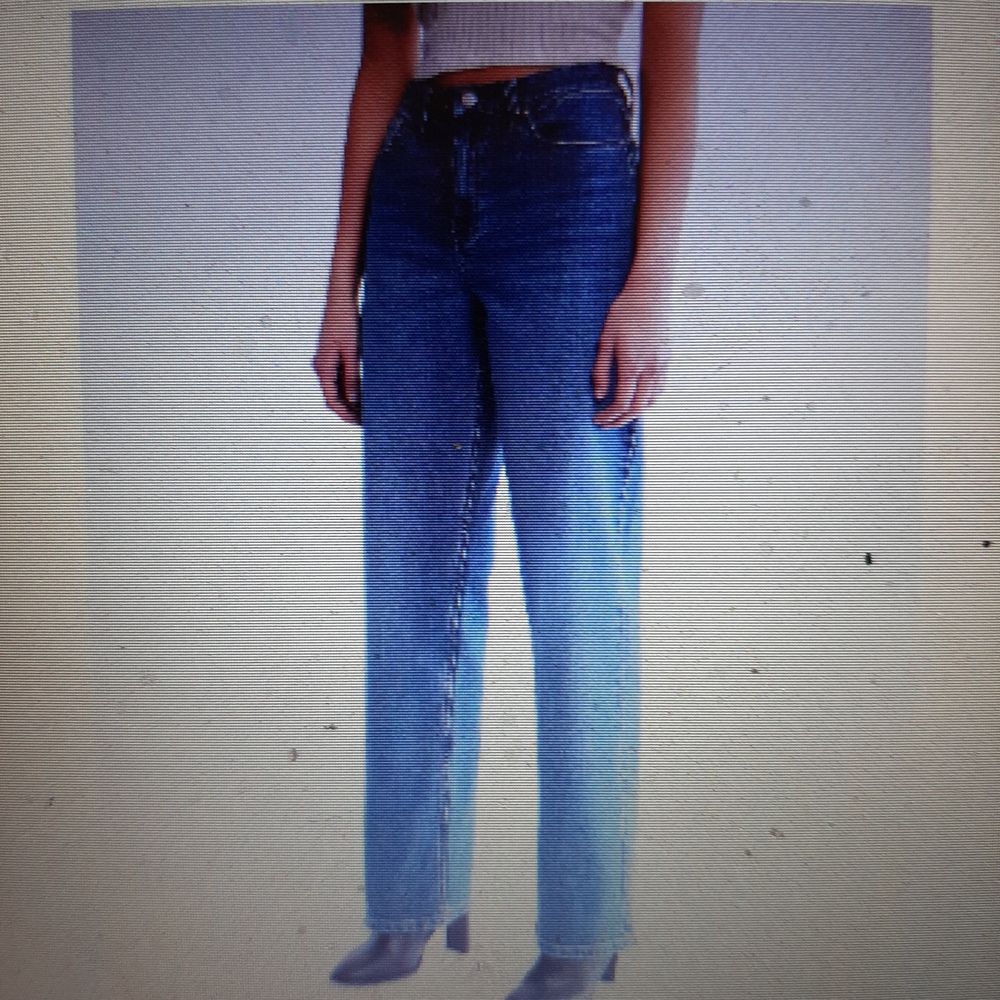 Calvin Klein Blue Straight Leg Jeans HIgh Rise 90's fit Size 31